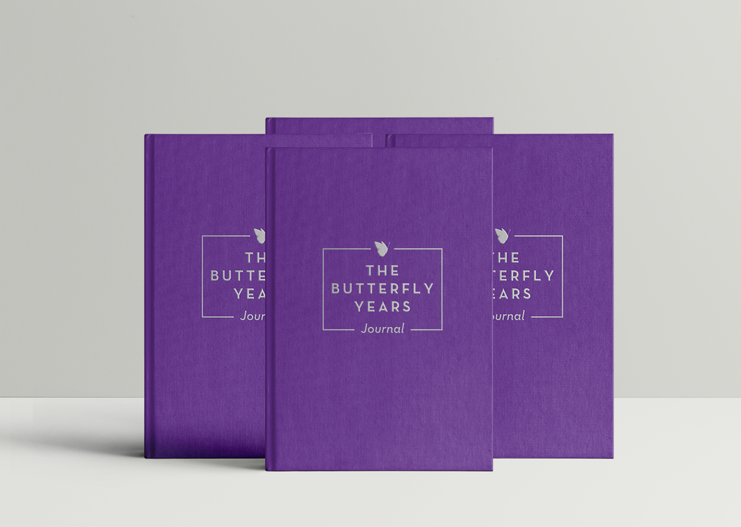 Four purple butterfly years journals 