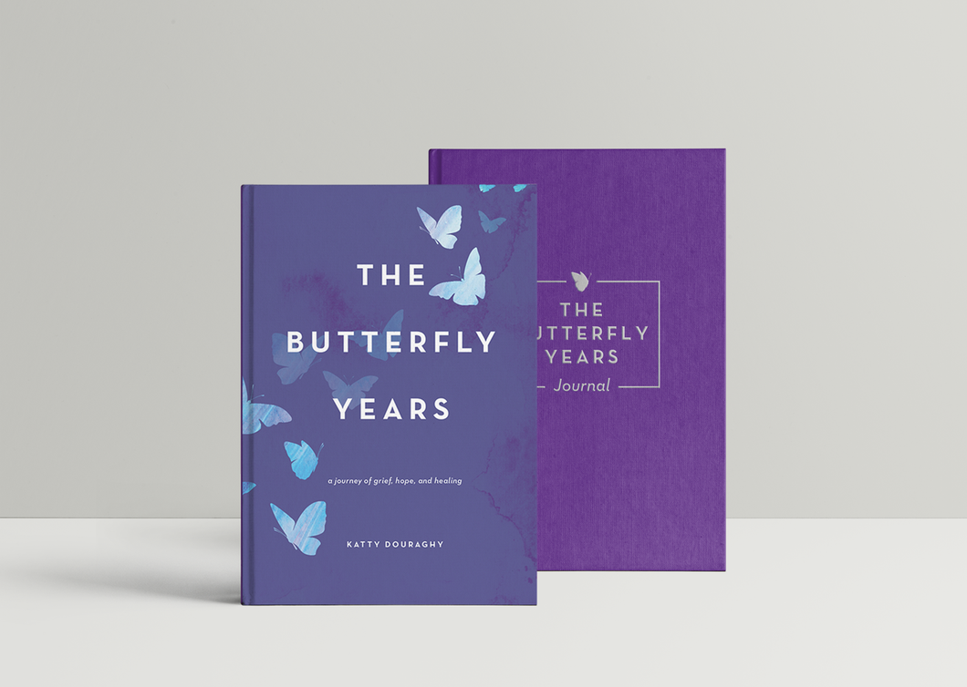 The blue butterfly years book and the purple butterfly years journal